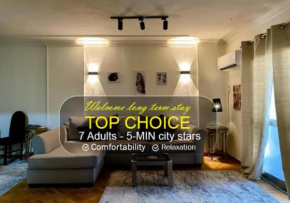 Modern 3BR Apartment - Steps from Abbas El Akkad and Citystars
